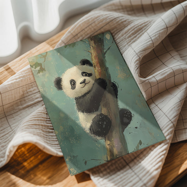 Panda Climbing Tree