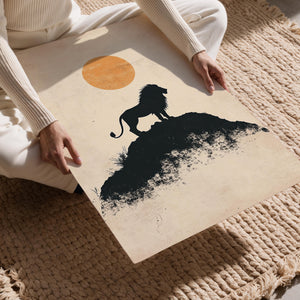 Lion Silhouette Sunset