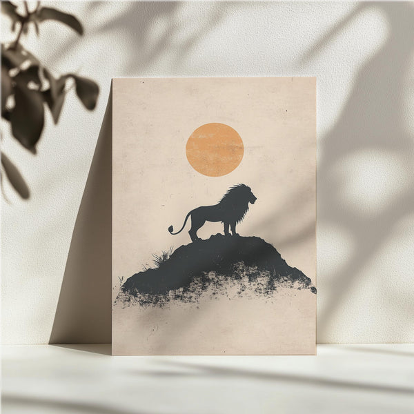 Lion Silhouette Sunset