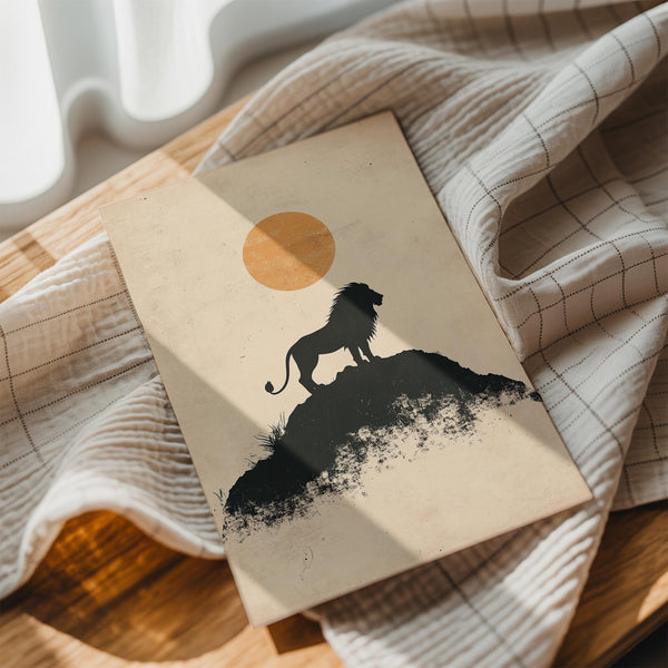 Lion Silhouette Sunset