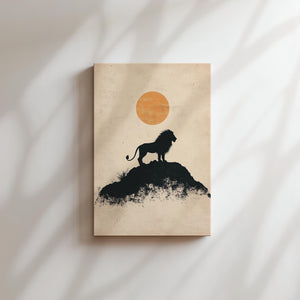 Lion Silhouette Sunset