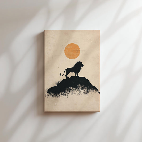 Lion Silhouette Sunset