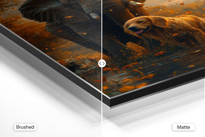 Elephant and Dog in Autumn