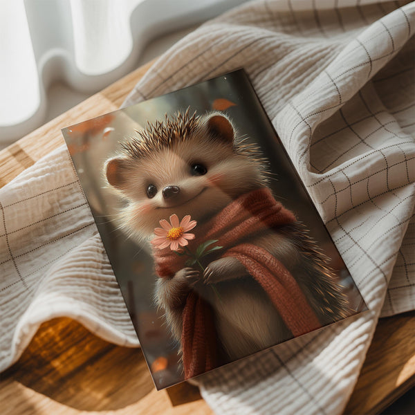 Hedgehog with Flower