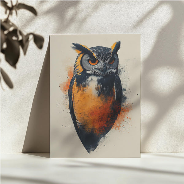 Fiery Owl Portrait