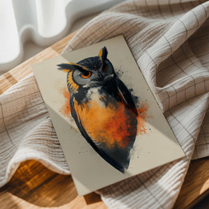 Fiery Owl Portrait