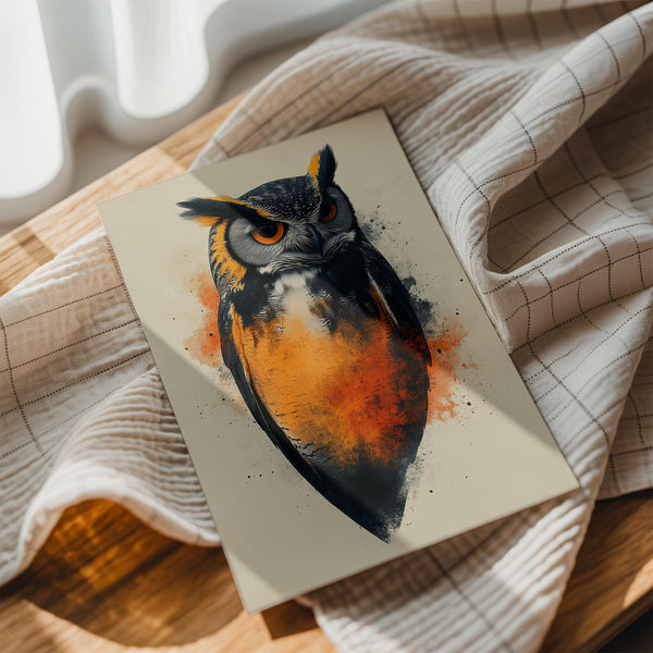 Fiery Owl Portrait