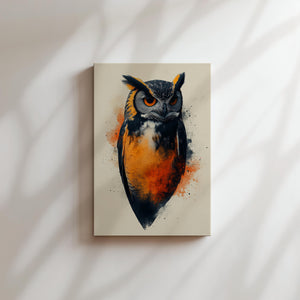 Fiery Owl Portrait