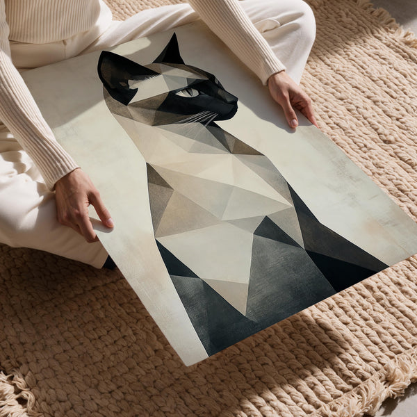 Geometric Cat Portrait