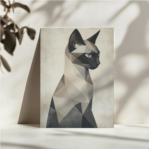 Geometric Cat Portrait