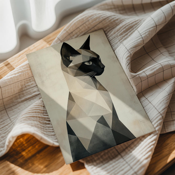Geometric Cat Portrait