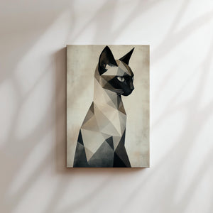 Geometric Cat Portrait