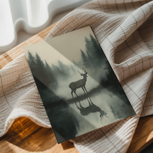 Deer in Misty Reflection