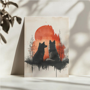 Wolves at Sunset