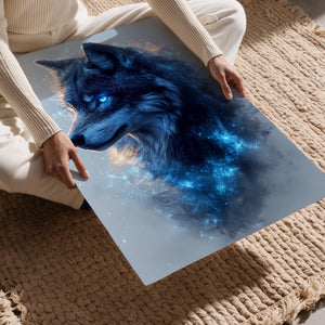 Cosmic Blue Wolf