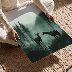 Deer in Misty Valley