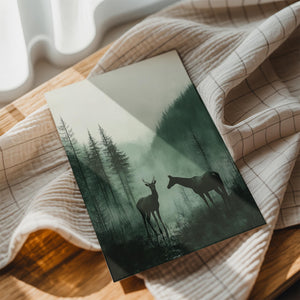 Deer in Misty Valley