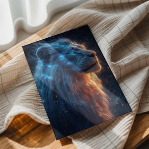 Cosmic Glowing Lion