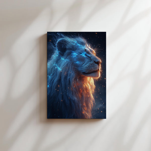 Cosmic Glowing Lion