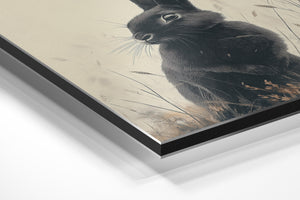 Black Rabbit in Field