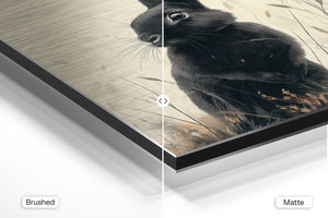 Black Rabbit in Field