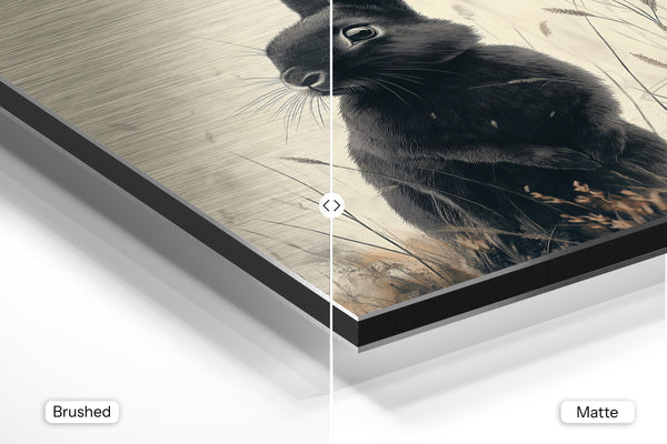 Black Rabbit in Field