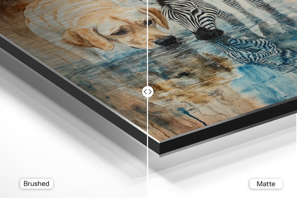 Labrador and Zebra at Water