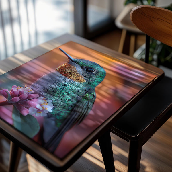 Vibrant Hummingbird and Bloom