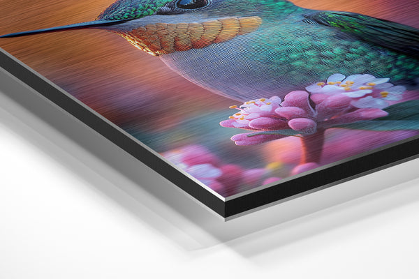 Vibrant Hummingbird and Bloom