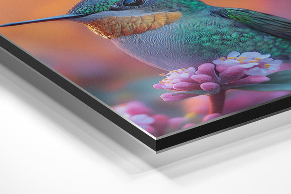 Vibrant Hummingbird and Bloom