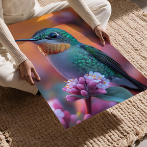 Vibrant Hummingbird and Bloom