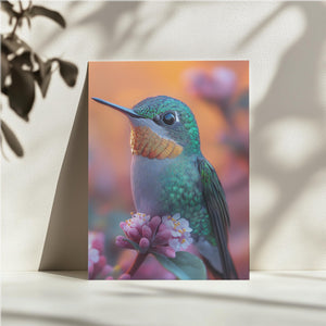 Vibrant Hummingbird and Bloom