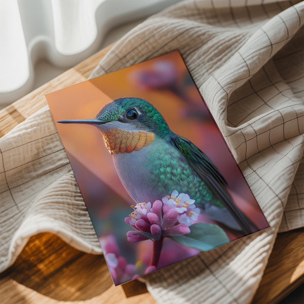 Vibrant Hummingbird and Bloom