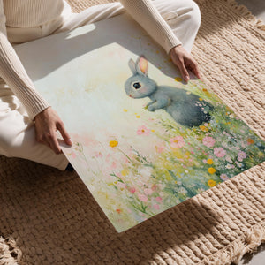 Pastel Bunny in Meadow