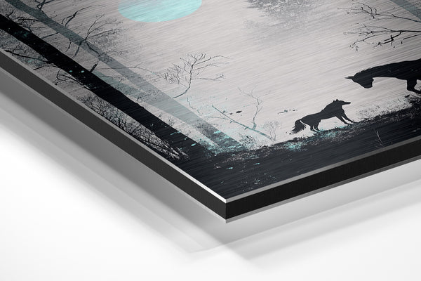 Horse in Moonlit Forest