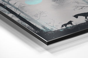 Horse in Moonlit Forest