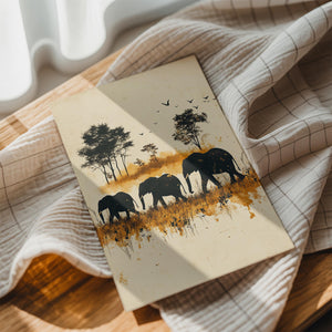 Elephant Safari Silhouette