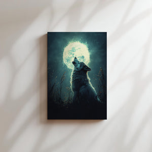 Wolf Howling at the Moon