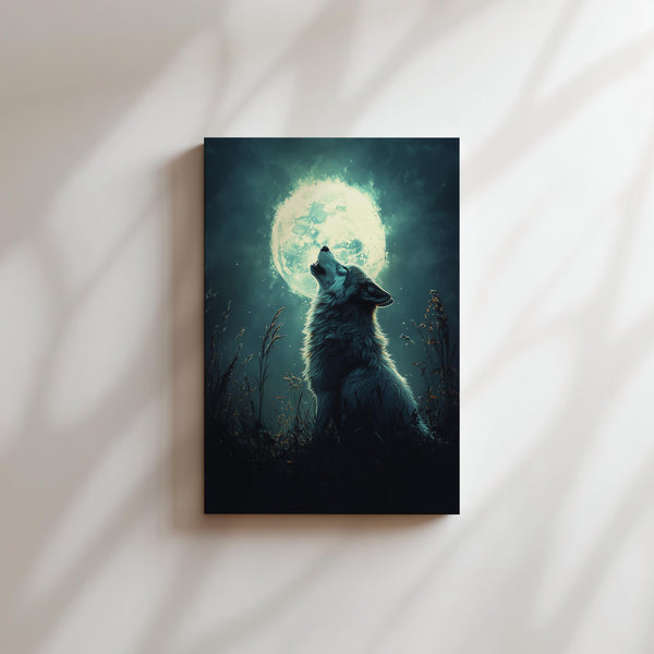 Wolf Howling at the Moon