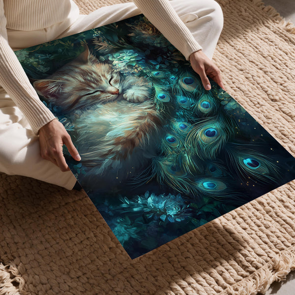 Cat in Enchanted Garden