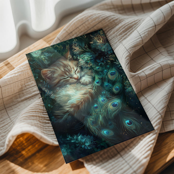 Cat in Enchanted Garden