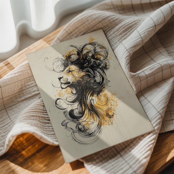 Lion in Artistic Flow