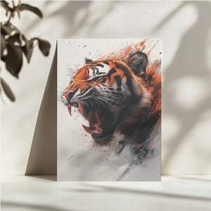 Tiger with Ferocious Roar