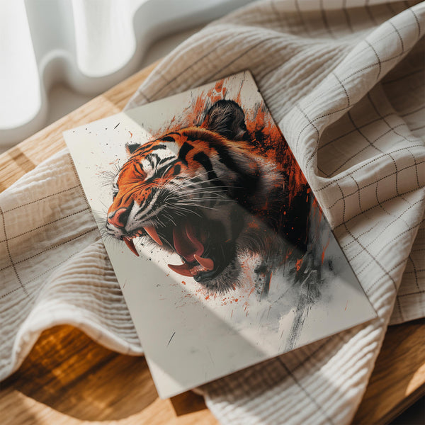 Tiger with Ferocious Roar