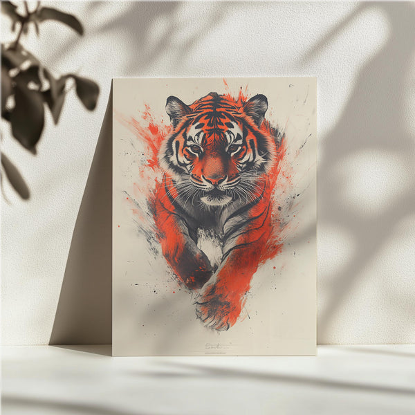 Tiger with Red Energy