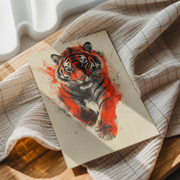 Tiger with Red Energy