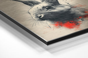 Rabbit with Crimson Highlight