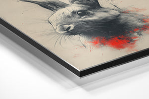Rabbit with Crimson Highlight