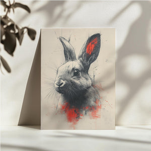 Rabbit with Crimson Highlight
