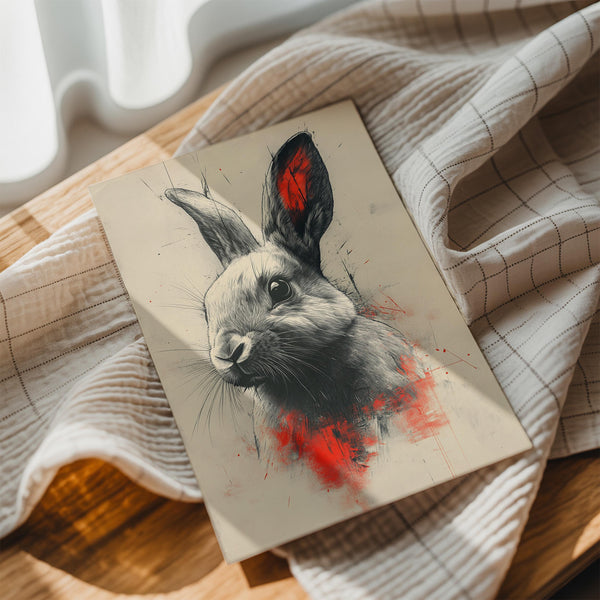 Rabbit with Crimson Highlight